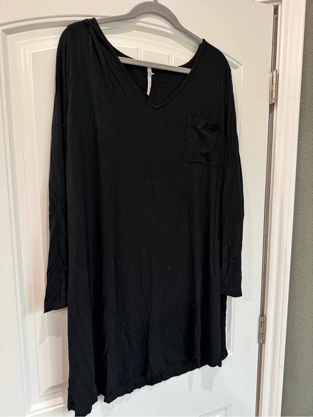 Soma Cool Nights Sleep Dress XXL Black Soft Lounge Nightgown Pocket